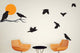 Crows with Moon and Wall Decal Sticker Set Wall Decal