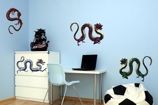 Chinese Eastern Dragons Wall Decal Sticker Set Wall Decal