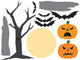 Spooky Halloween Night Wall Decal Sticker Set Wall Decal