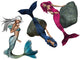 Beautiful Mermaids Wall Decal Sticker Set Wall Decal