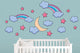 Moon Star Rainbows Wall Decal Sticker Set Wall Decal