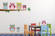 Colorful Owl Family Wall Decal Sticker Set Wall Decal