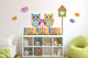 Colorful Owls and Bird Wall Decal Sticker Set Wall Decal