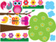 Colorful Flower Garden with Wall Decal Sticker Set Wall Decal