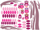 Pink Owl Tree Wall Decal Sticker Set Wall Decal
