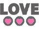 Love and Hearts Wall Decal Sticker Set Wall Decal