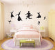 Black Dance Silhouettes Wall Decal Sticker Set Wall Decal