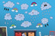 Moody Rain Clouds Wall Decal Sticker Set Wall Decal