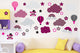 Emo Clouds and Sky Wall Decal Sticker Set Wall Decal