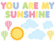 You Are My Sunshine Wall Decal Sticker Set Wall Decal