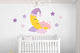 Sleepy Teddy Bear Moon Wall Decal Sticker Set
