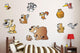 Cartoon Forest Animals Wall Decal Sticker Set Wall Decal