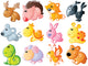 Cute Cartoon Forest Animal Wall Decal Sticker Set Wall Decal