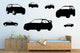 Car Silhouettes Wall Decal Sticker Set Wall Decal