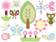 Nursery Garden Friends Wall Decal Sticker Set Wall Decal