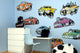 Classic Monster Muscle Cars Wall Decal Sticker Set Wall Decal