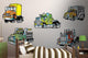 Cartoon Big Rig Trucks Wall Decal Sticker Set Wall Decal