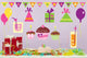 Pink Cupcake Party Wall Decal Sticker Set Wall Decal