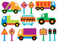 Baby Truck and Construction Wall Decal Sticker Set Wall Decal