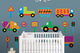 Baby Truck and Construction Wall Decal Sticker Set Wall Decal