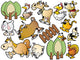 Cartoon Farm Animals Wall Decal Sticker Set Wall Decal
