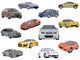 Assortment Vehicles Car Wall Decal Sticker Set Wall Decal