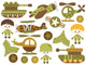 Baby Military Camo Wall Decal Sticker Set Wall Decal