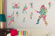 Colorful Rock Star Silhouettes Wall Decal Sticker Set Wall Decal