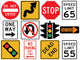 Assorted Street Sign Collection Wall Decal
