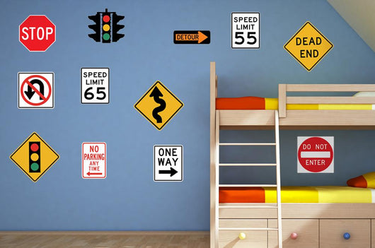 Assorted Street Sign Collection Wall Decal