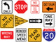 Assorted Street Sign Collection Wall Decal Sticker Set