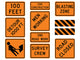Construction Street Signs Wall Decal Sticker Set Wall Decal