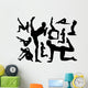 Yoga Silhouettes Wall Decal Stickers Wall Decal
