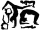Collection Yoga Silhouettes Wall Decal Stickers