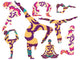 Aum Colorful Assortment Yoga Wall Decal Stickers Wall Decal