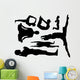 Collection Yoga Silhouettes Wall Decal Stickers