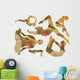 Assortment Brown Lotus Yoga Wall Decal Stickers Wall Decal
