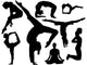 Assorted Yoga Silhouettes Wall Decal Stickers