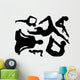 Assorted Yoga Silhouettes Wall Decal Stickers