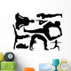 Assorted Yoga Silhouettes Wall Decal Stickers