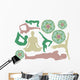 Earthy Colorful Yoga Silhouettes Wall Decal Stickers Wall Decal