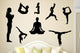 Assorted Yoga Silhouettes Wall Decal