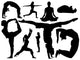 Assorted Yoga Silhouettes Wall Decal
