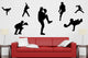 Black Baseball Silhouettes Wall Decal Sticker Set Wall Decal