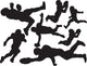 Football Silhouettes Wall Decal Sticker Set Wall Decal