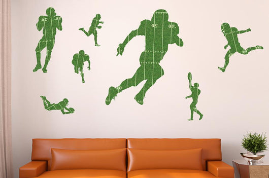Football Field Silhouettes Wall Decal Sticker Set Wall Decal
