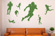 Football Field Silhouettes Wall Decal Sticker Set Wall Decal