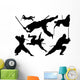 Assorted Silhouettes Samurai Ninja Wall Decal Stickers