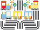 Pastel Baby Train Set Wall Decal Sticker Set Wall Decal