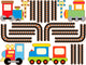 Baby Train Wall Decal Sticker Set Wall Decal